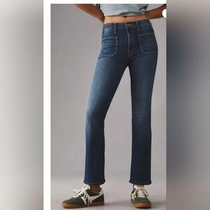 MOTHER Patch Pocket Insider Mid Rise Crop Flare Jeans • Size 31